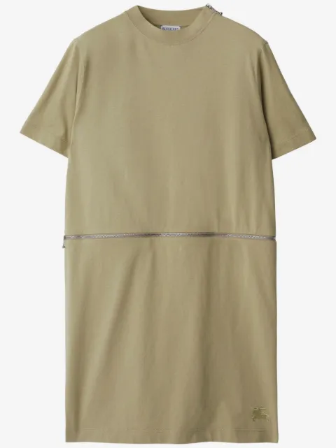 Burberry logo-embroidered cotton dress