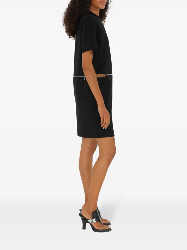 Burberry logo embroidered Cotton Dress Black FARFETCH NZ