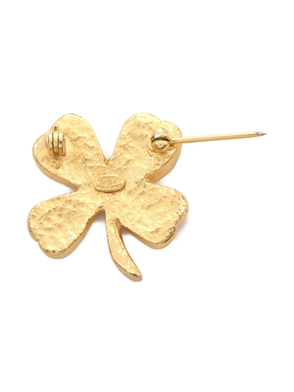 CHANEL Pre-Owned 1986-1988 CC broche - Goud