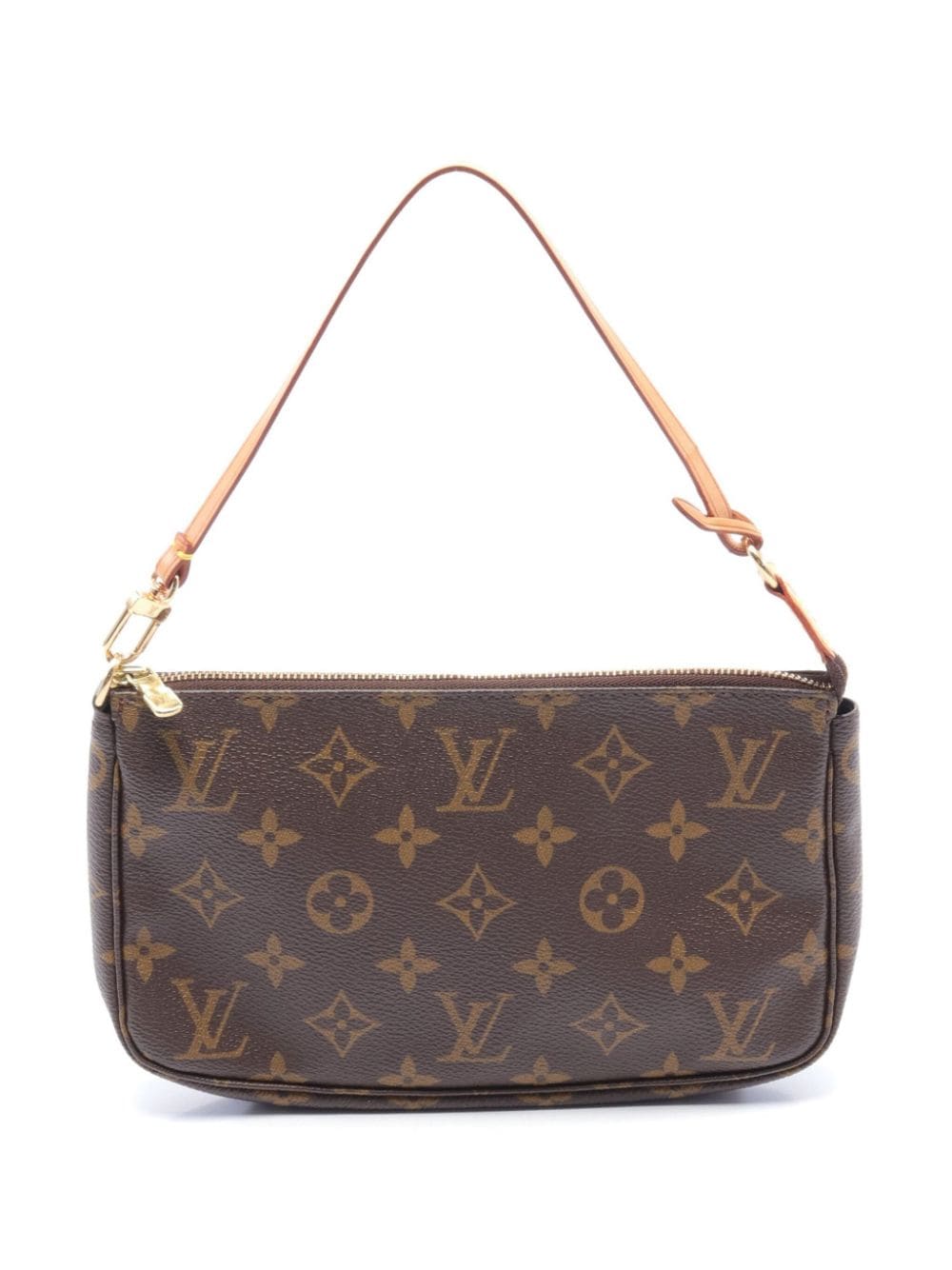 Pre-owned Louis Vuitton 1999 Pochette Accessoires Clutch Bag In Brown