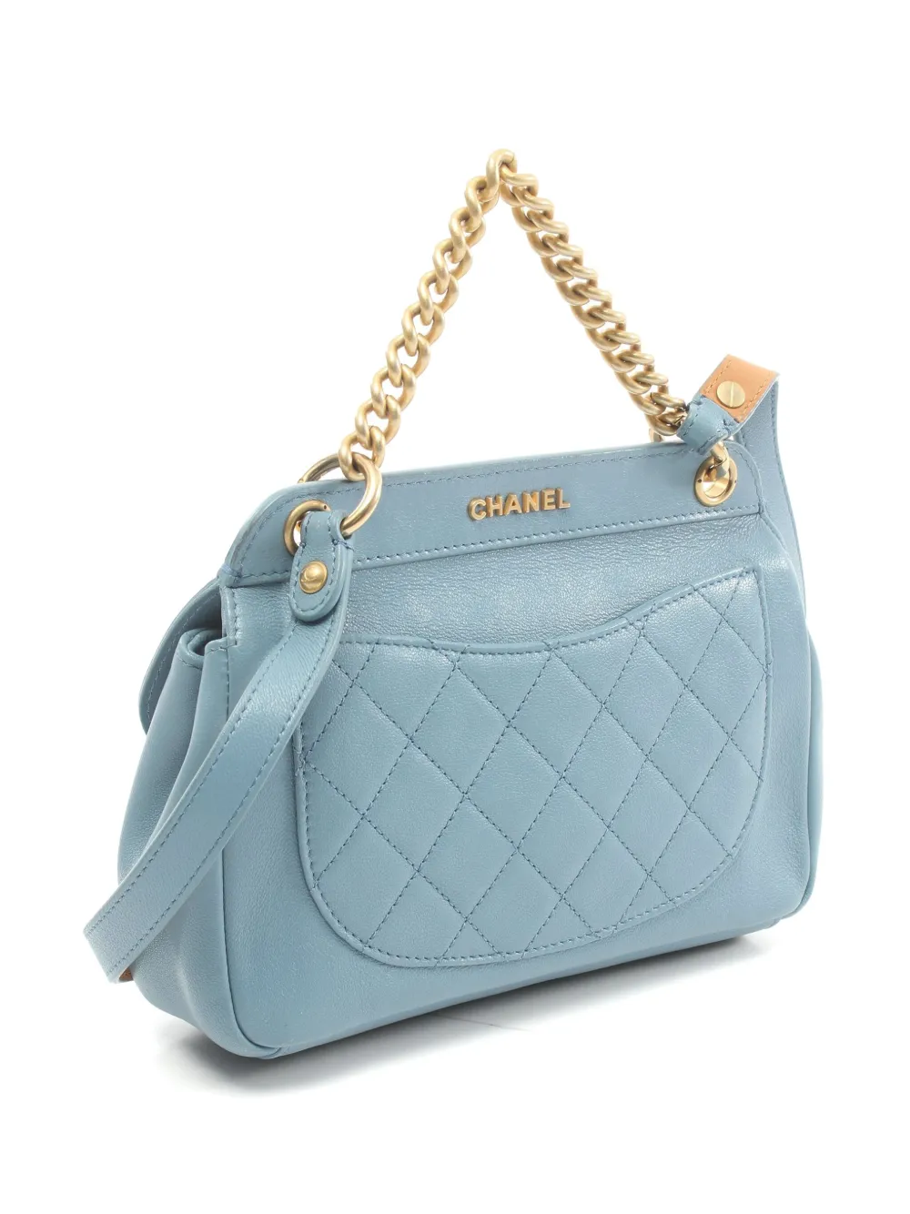CHANEL Pre-Owned 2019 gewatteerde tas met CC-draaislot - Blauw