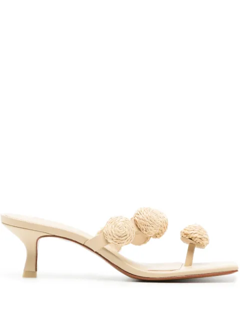 Cult Gaia Sarina raffia-appliqué sandals SD1642SH0179 - 0
