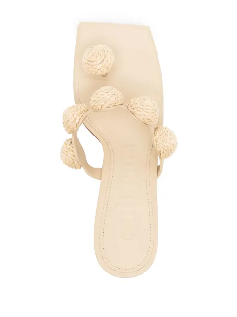 Cult Gaia Sarina raffia-appliqué sandals SD1642SH0179 - 3