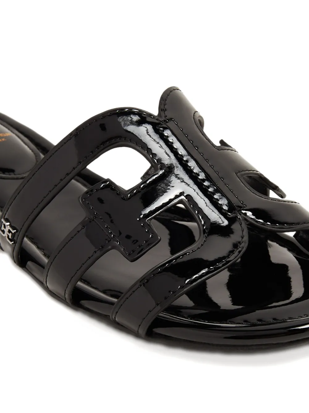 Sam Edelman Bay patent flat sandals Black