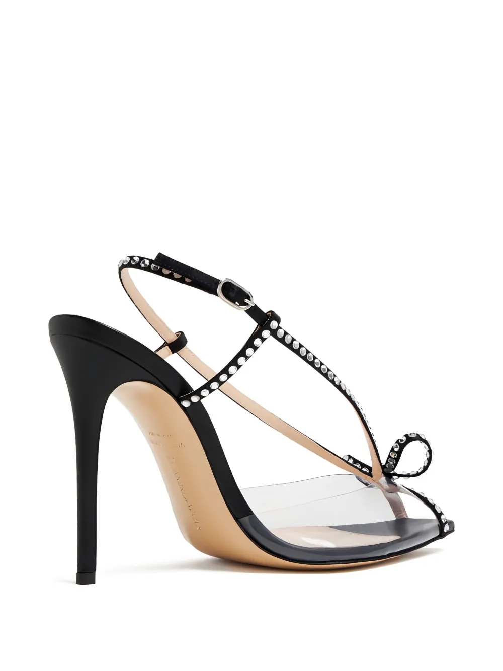Andrea Wazen 105mm Kay Embellished Sandals In Black