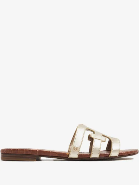 Sam Edelman Bay metallic leather flat sandals