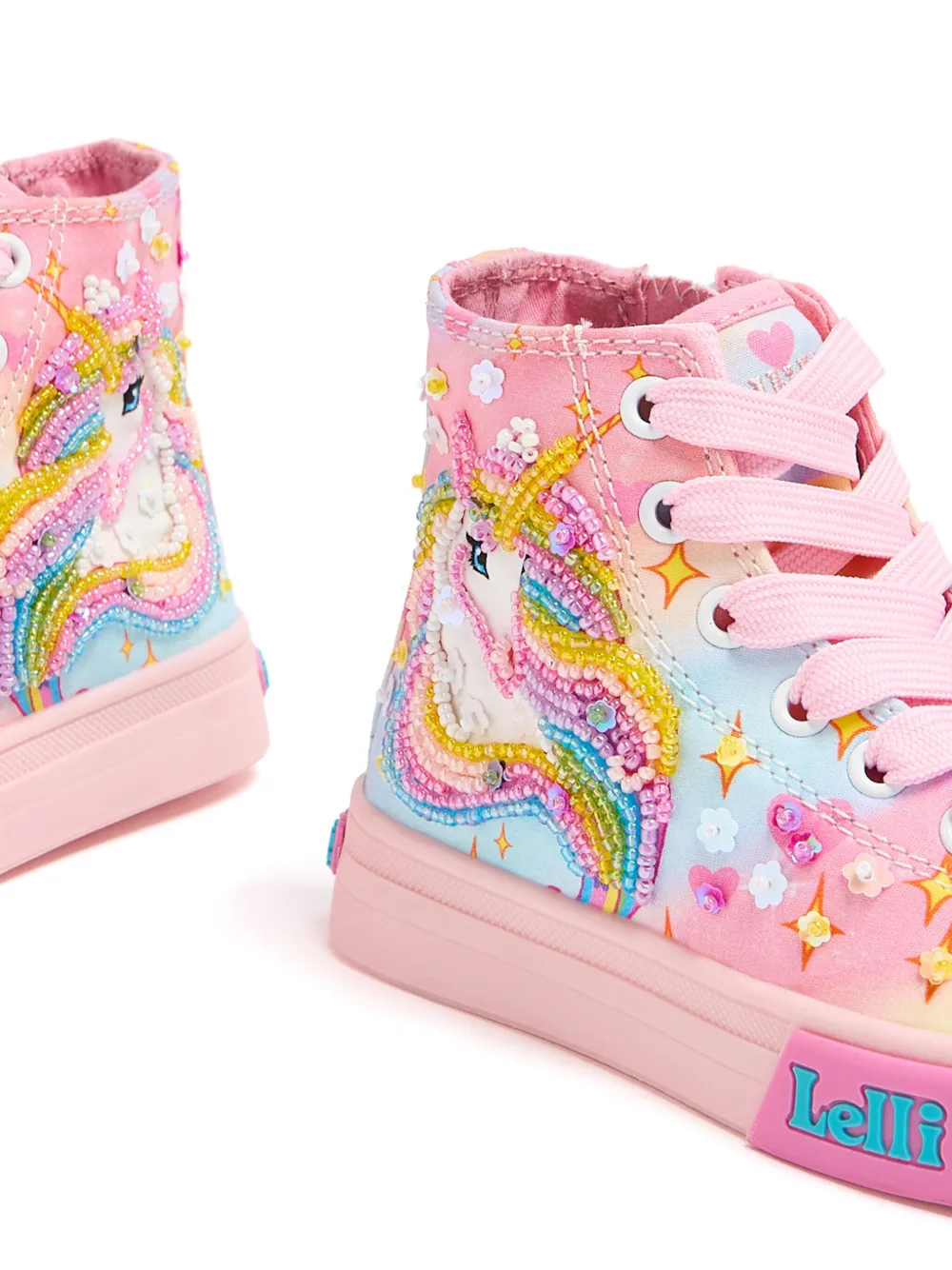 LELLI KELLY UNICORN HIGH-TOP SNEAKERS 