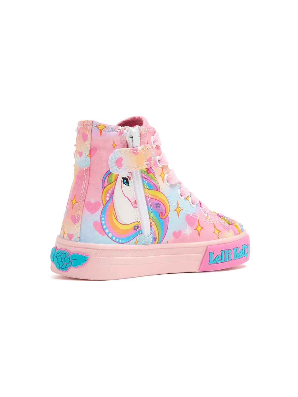 LELLI KELLY UNICORN HIGH-TOP SNEAKERS 