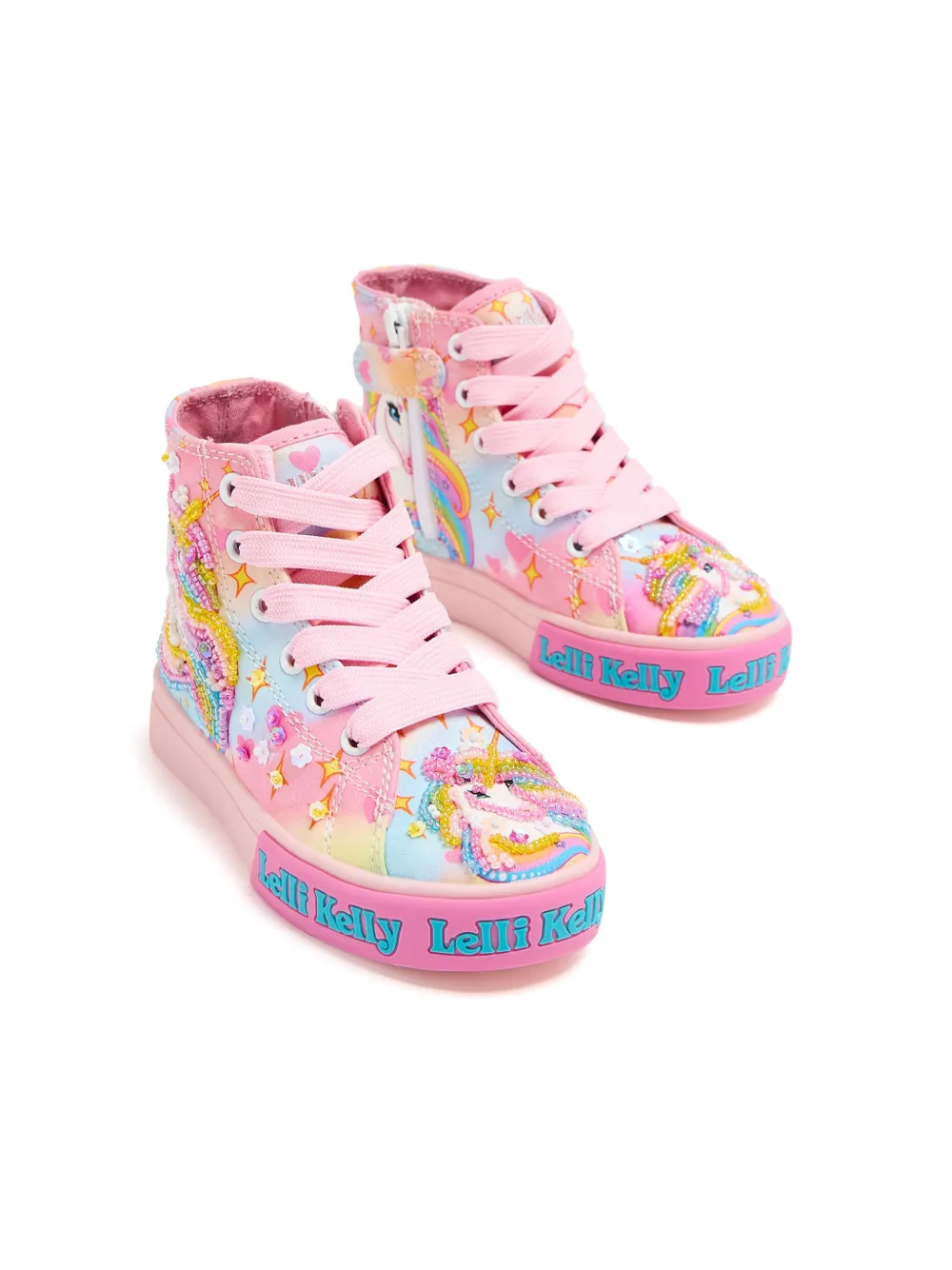 LELLI KELLY UNICORN HIGH-TOP SNEAKERS 