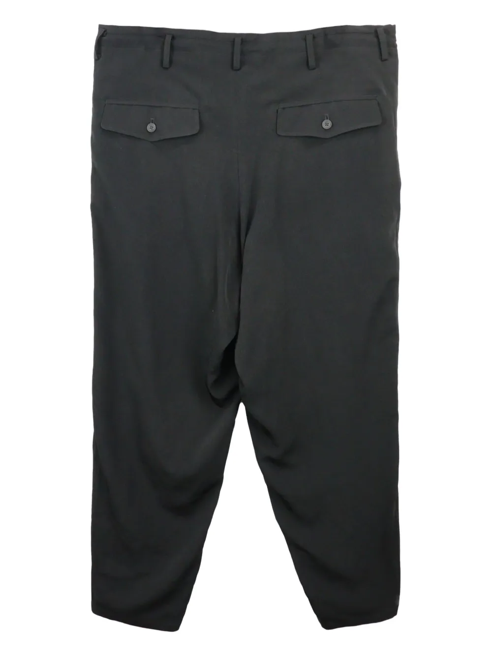 Yohji Yamamoto Broek met knoopdetail - Zwart