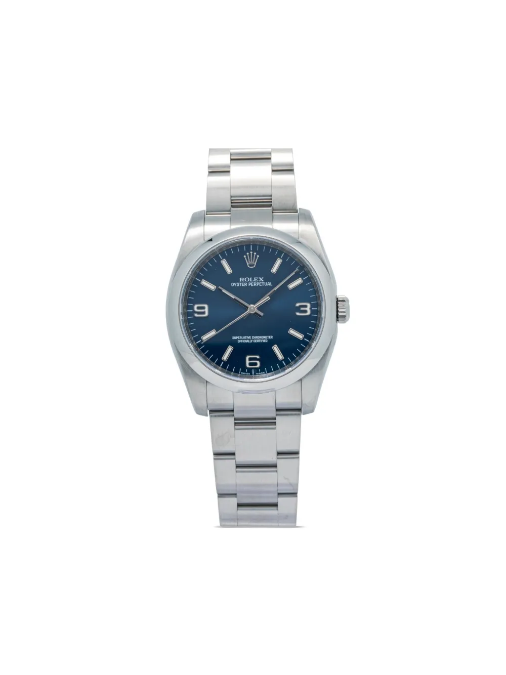 Pre-owned Rolex  Oyster Perpetual 36mm In Blue