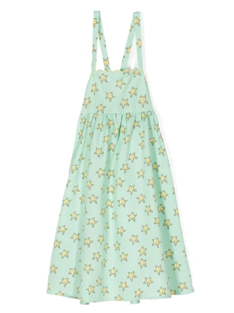 Stella McCartney Kids Ausgestelltes Kleid mit Sterne-Print