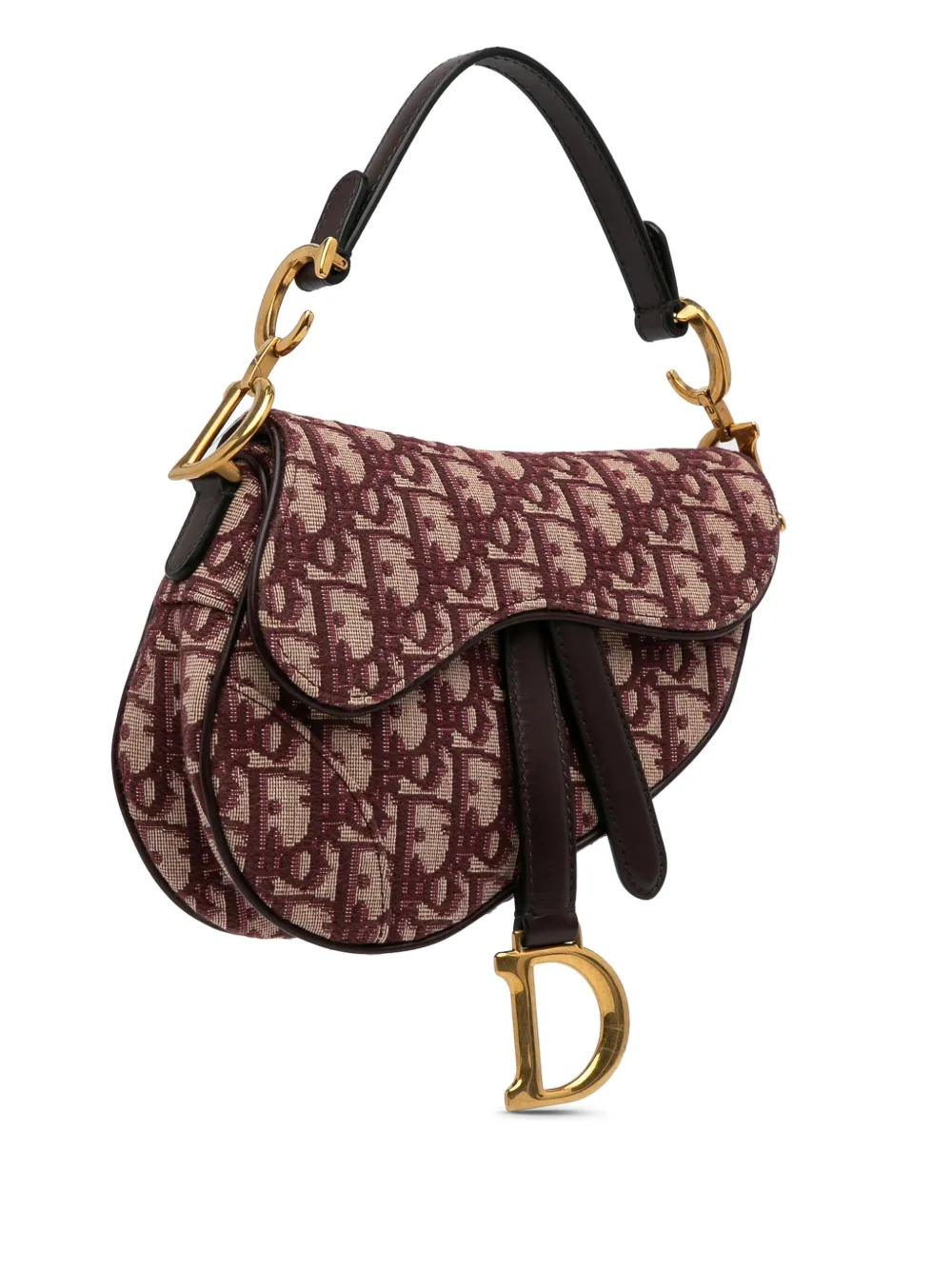 Christian Dior Pre-Owned 2018 Pre-Owned Dior Mini Oblique Saddle Baguette - Rood