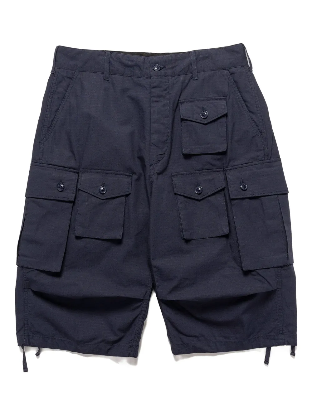 Engineered Garments Multi-pocket Cargo Shorts In Blue