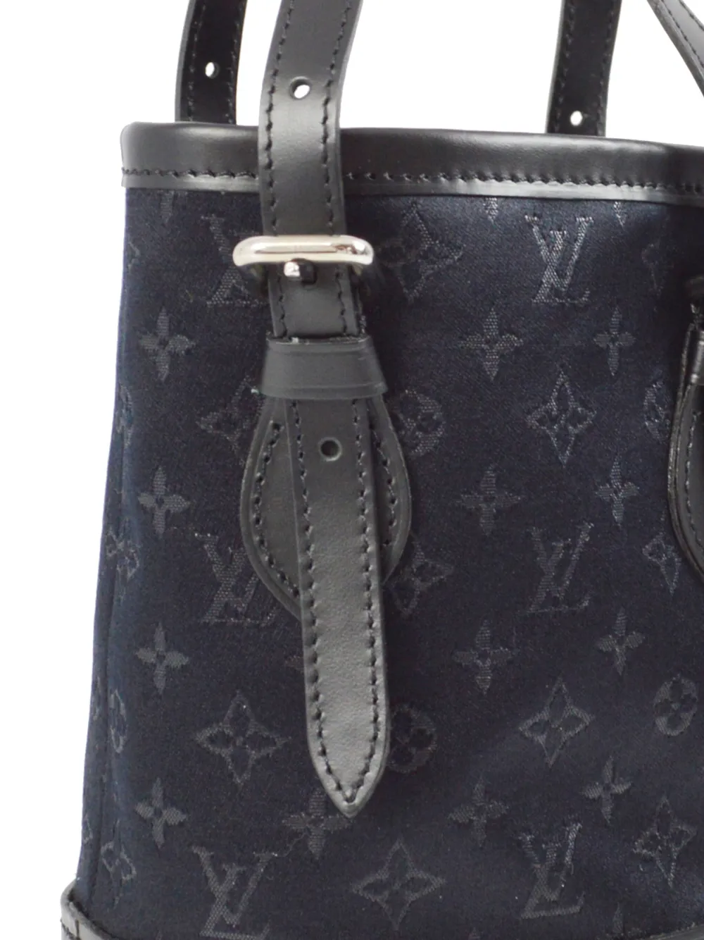 Pre-owned Louis Vuitton 2001 Little Bucket Tote Bag In Black