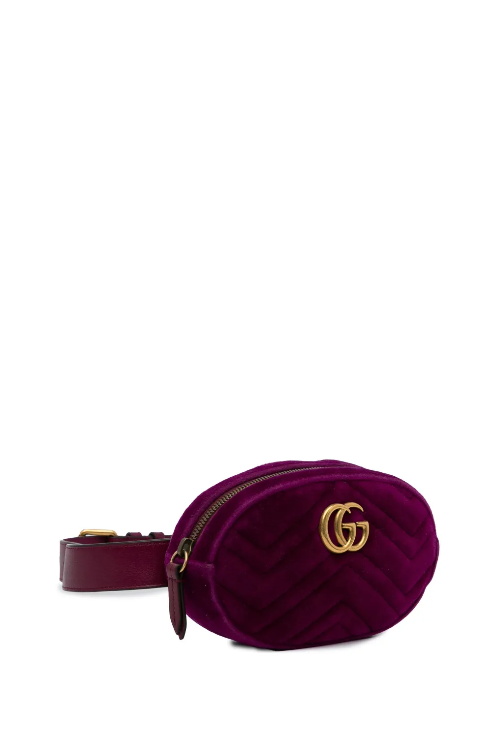Gucci Pre-Owned 2016-2023 Pre-Owned Gucci GG Marmont Velvet Belt Bag - Paars