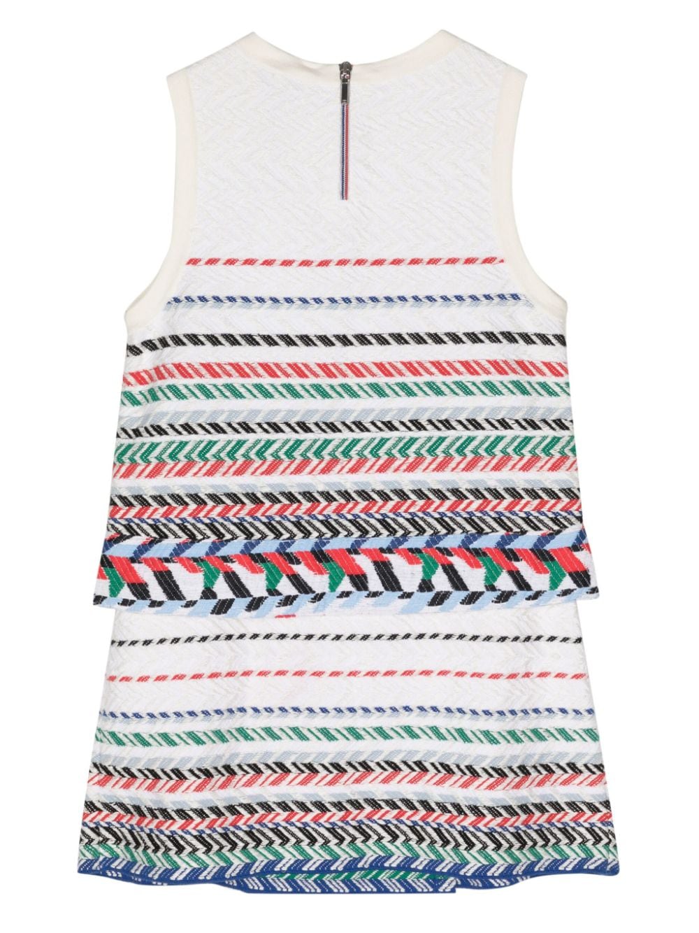 Pre-owned Chanel Embroidered Sleeveless Dress In White