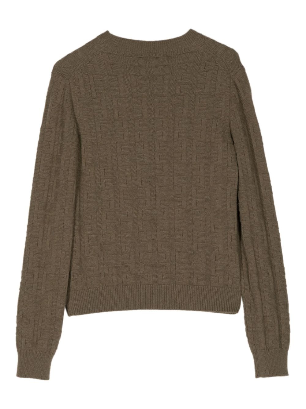 Hermès Pre-Owned intarsia-knit wool jumper - Bruin
