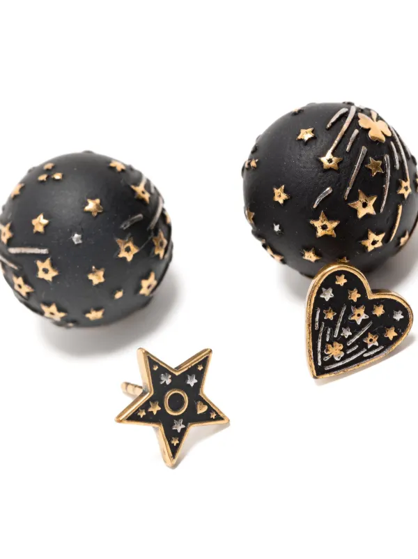 Christian Dior Pre Owned Mise En Dior stud earrings women Metal One Size Black