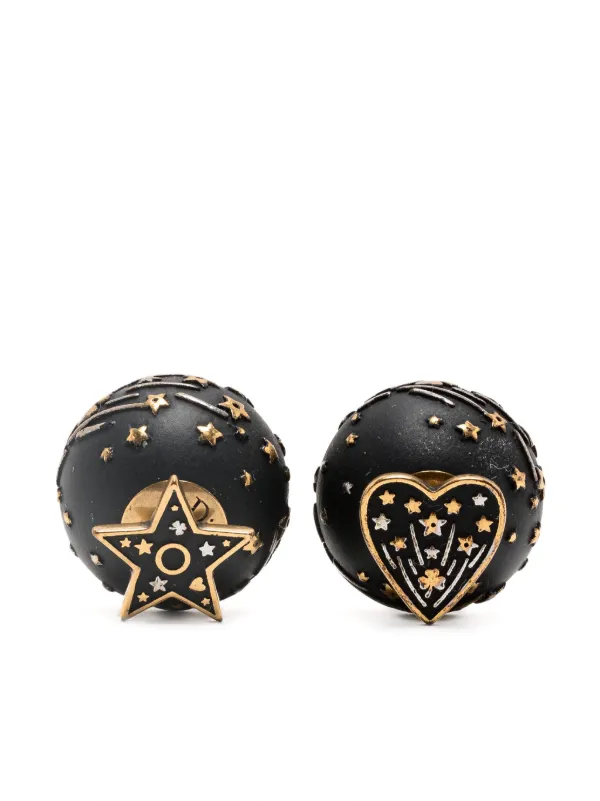 Christian Dior Pre Owned Mise En Dior Stud Earrings Black FARFETCH MY