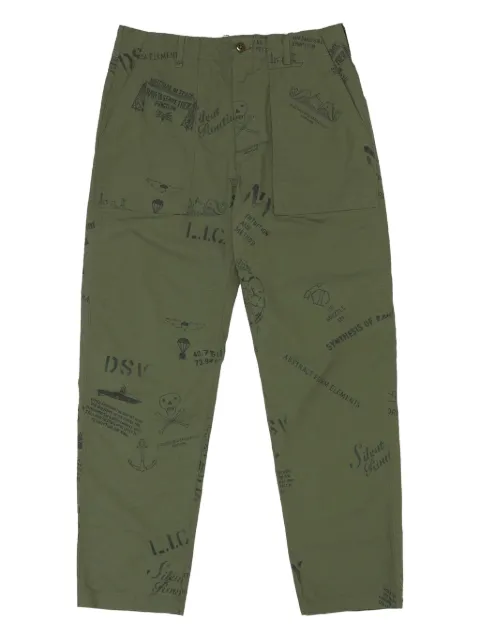 Engineered Garments Fatigue graffiti-print trousers