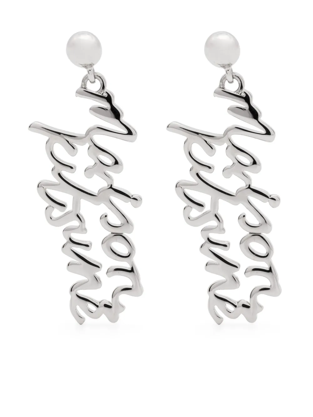 Maison Kitsuné handwritten-logo earrings