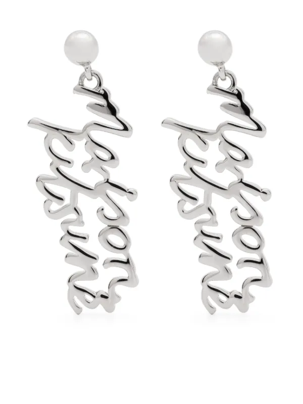 メゾン キツネ HANDWRITTEN-LOGO EARRINGS 23234033_55054568_600.jpg