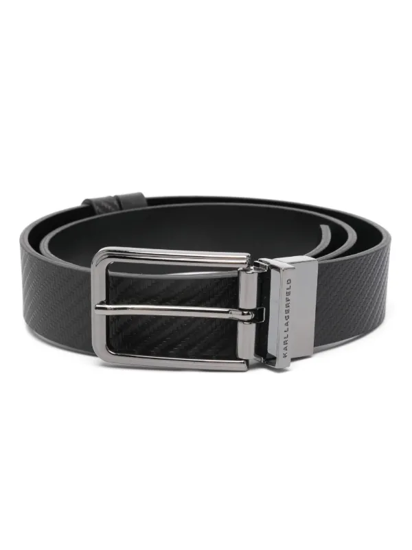 Karl Lagerfeld Reversible Leather Belt Black FARFETCH TR