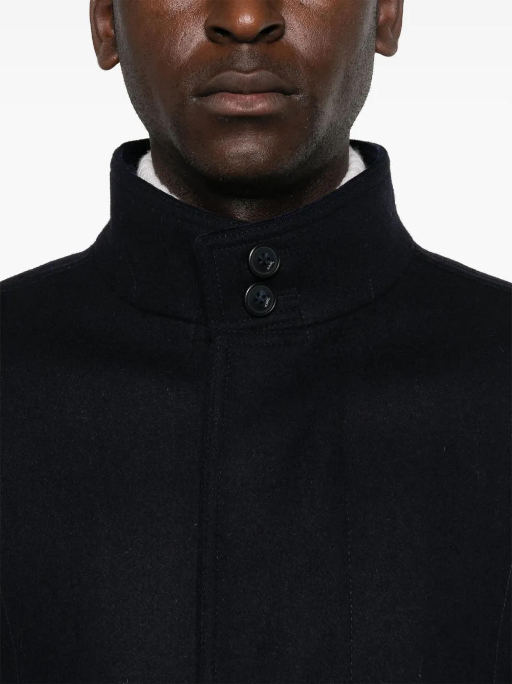 Karl Lagerfeld Jas met enkele rij knopen Blauw