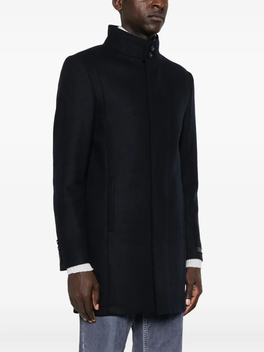 Karl Lagerfeld Jas met enkele rij knopen Blauw