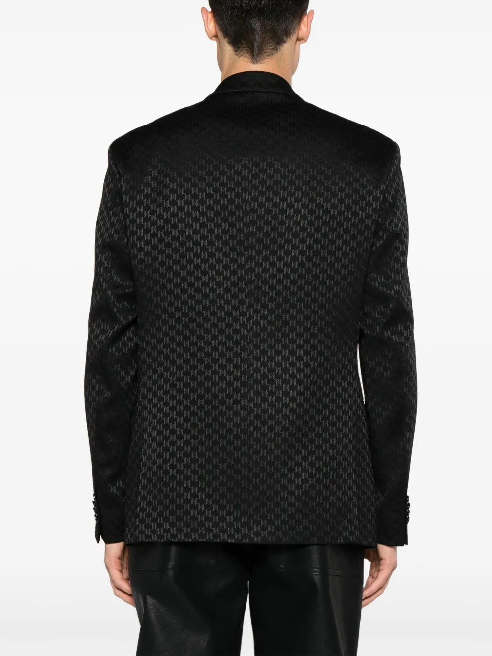 Karl Lagerfeld Blazer met enkele rij knopen en gekerfde revers Zwart