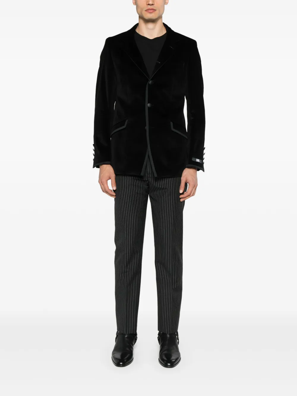 Karl Lagerfeld Fluwelen blazer - Zwart