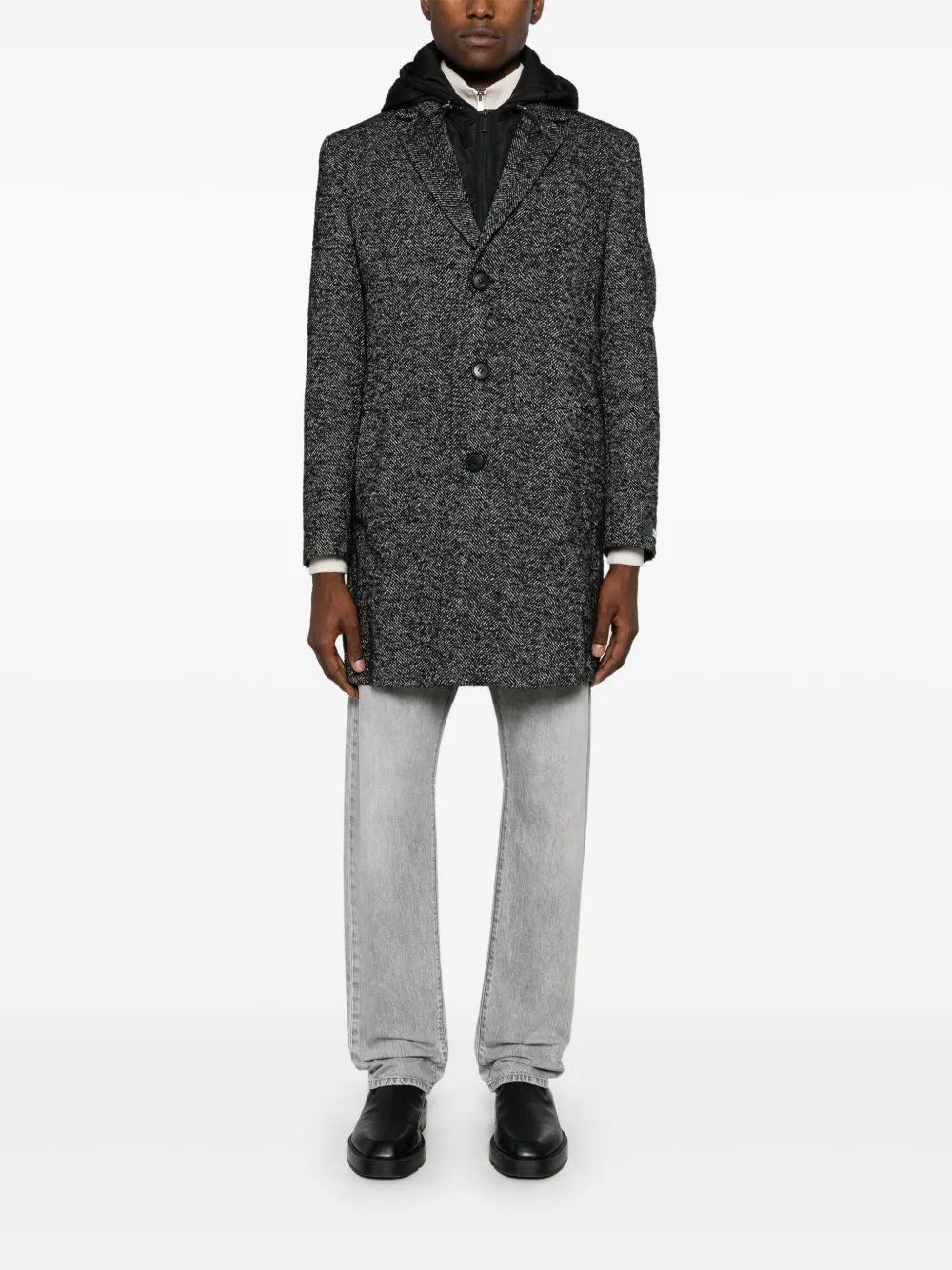 Karl Lagerfeld Jas met visgraatpatroon Zwart