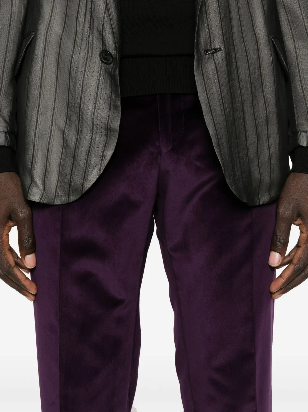 Karl Lagerfeld Fluwelen broek Paars