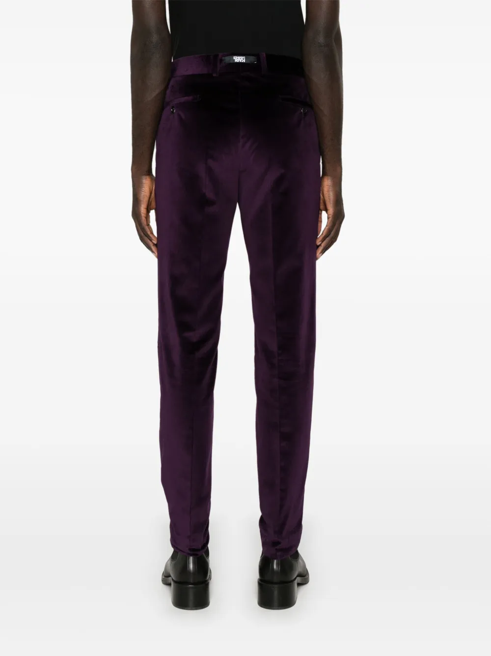 Karl Lagerfeld Fluwelen broek Paars