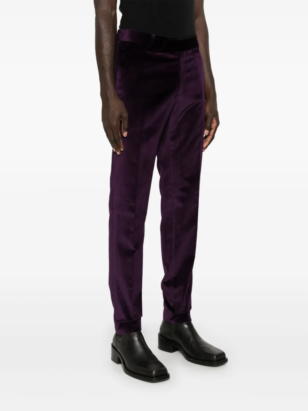 Karl Lagerfeld Fluwelen broek Paars