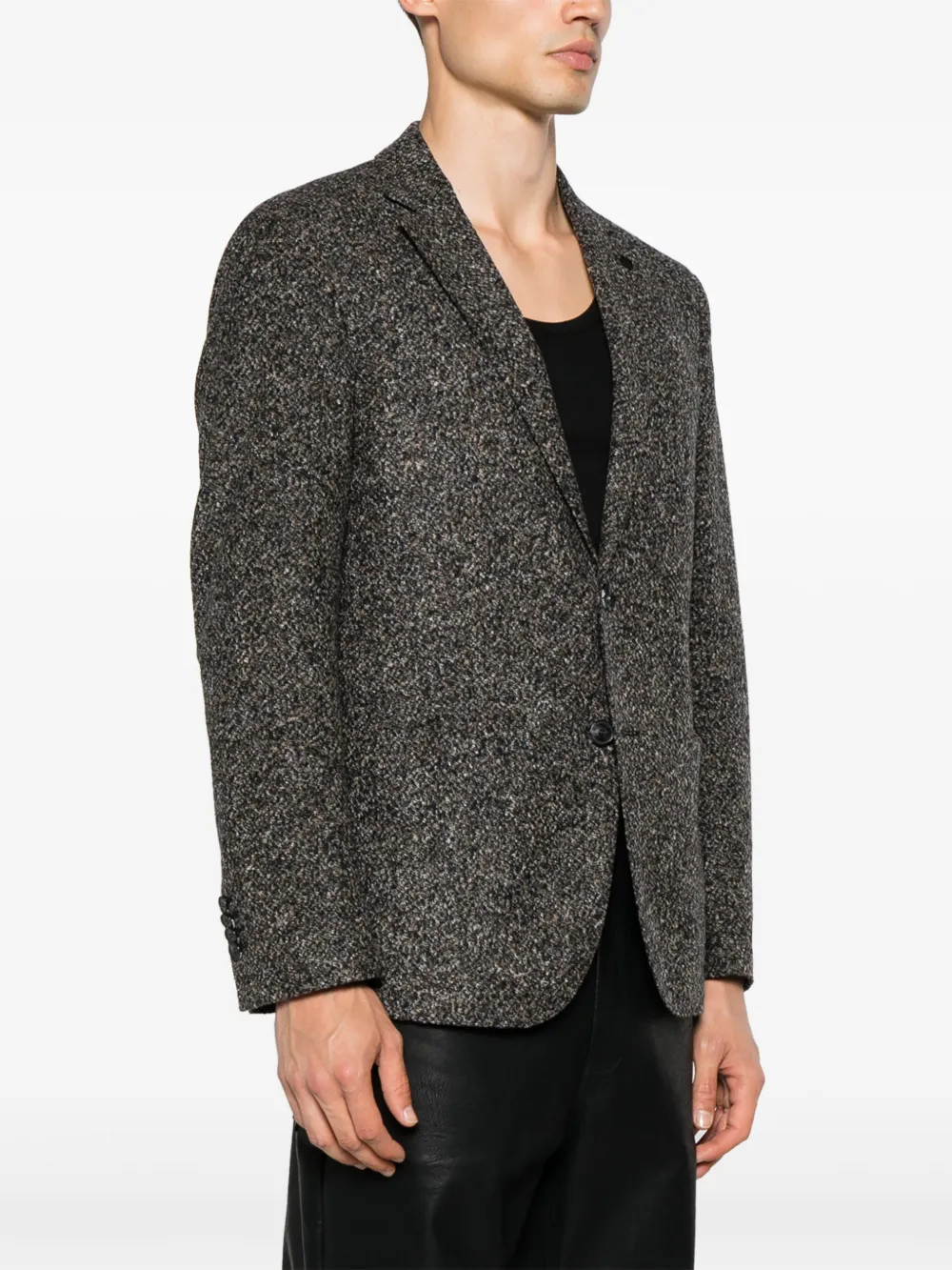 Karl Lagerfeld Blazer met enkele rij knopen en gekerfde revers Zwart
