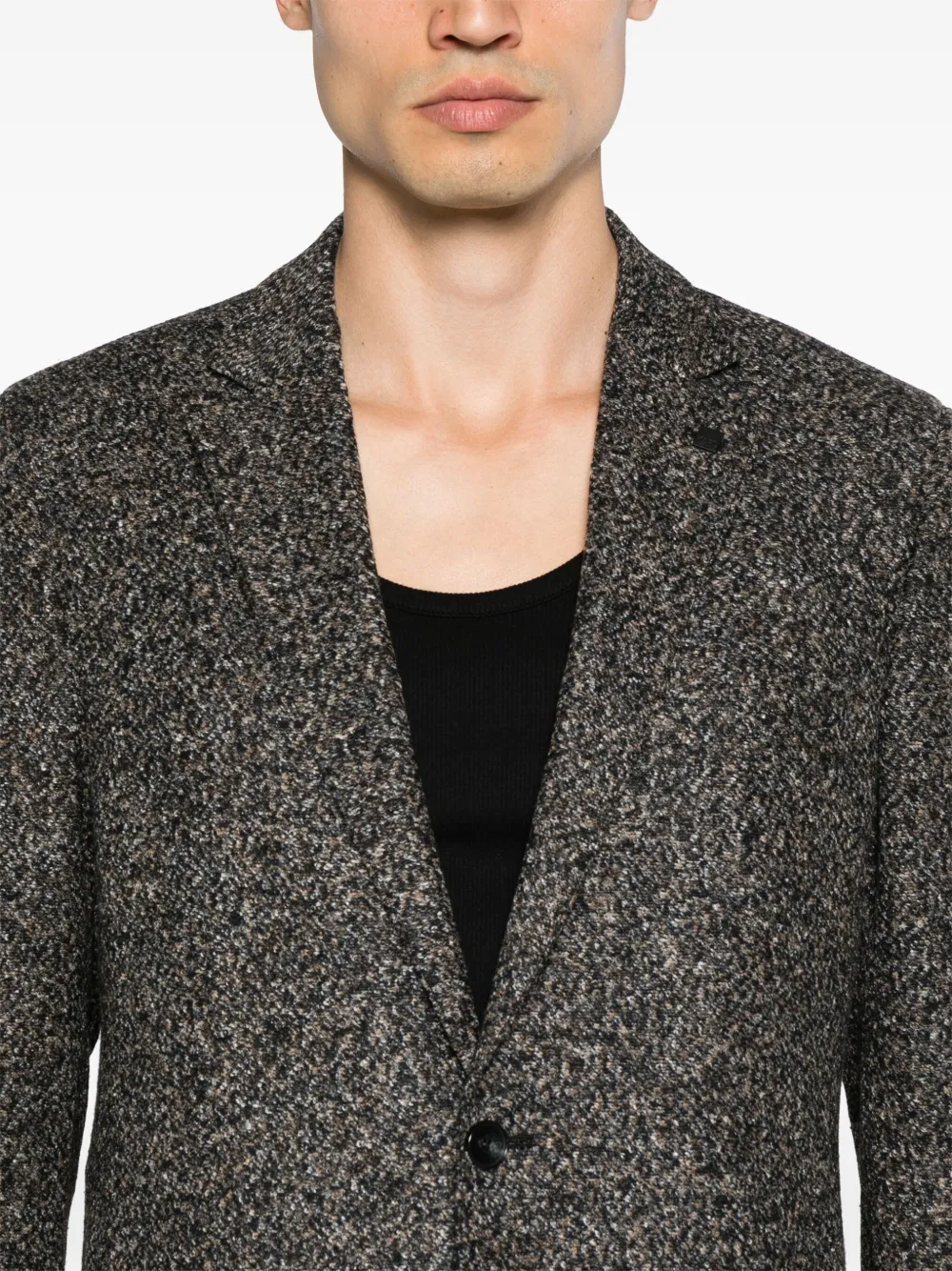 Karl Lagerfeld Blazer met enkele rij knopen en gekerfde revers Zwart