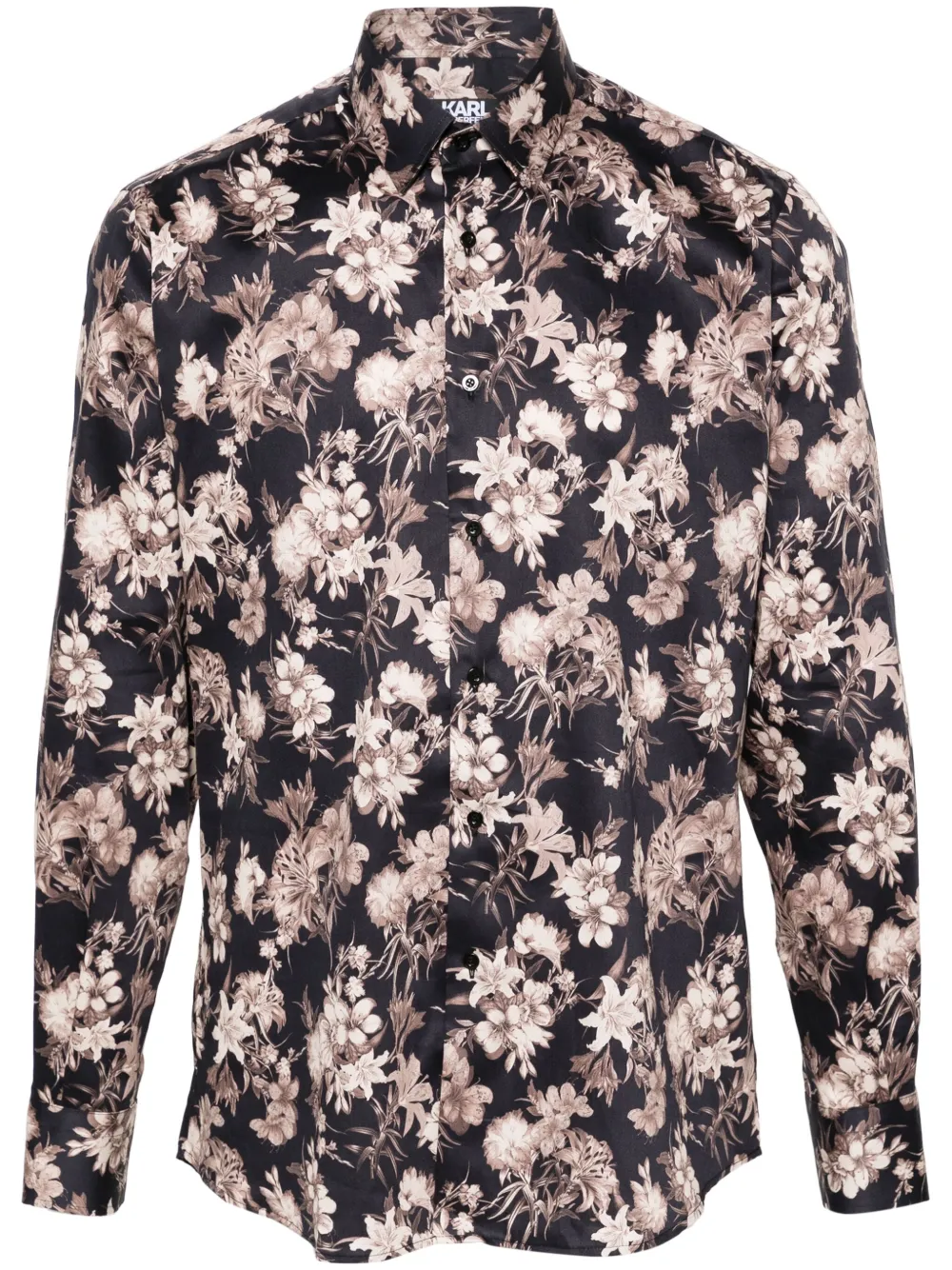 Karl Lagerfeld chemise à fleurs | noir | Image 1