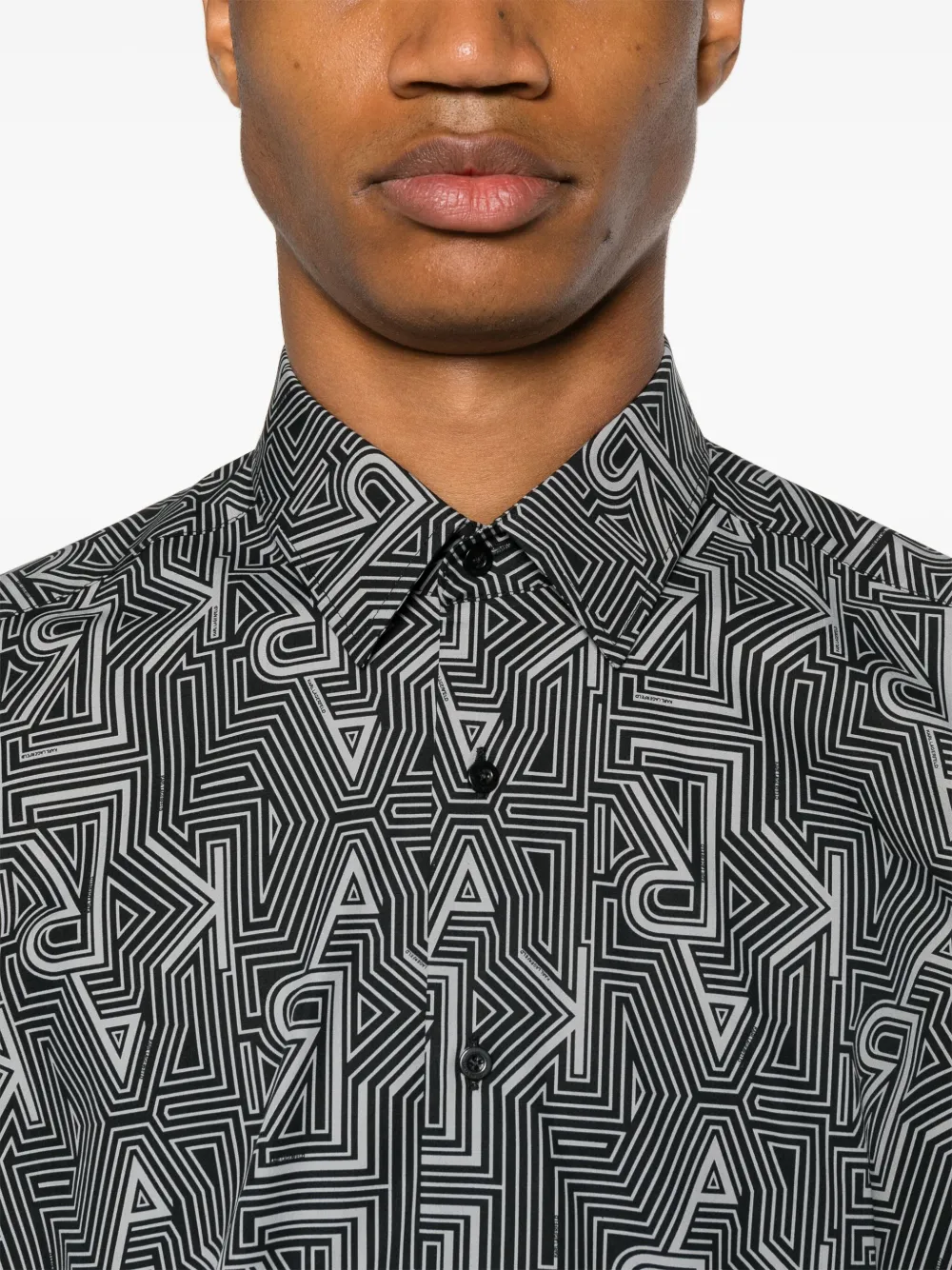 Karl Lagerfeld Overhemd met logoprint Zwart