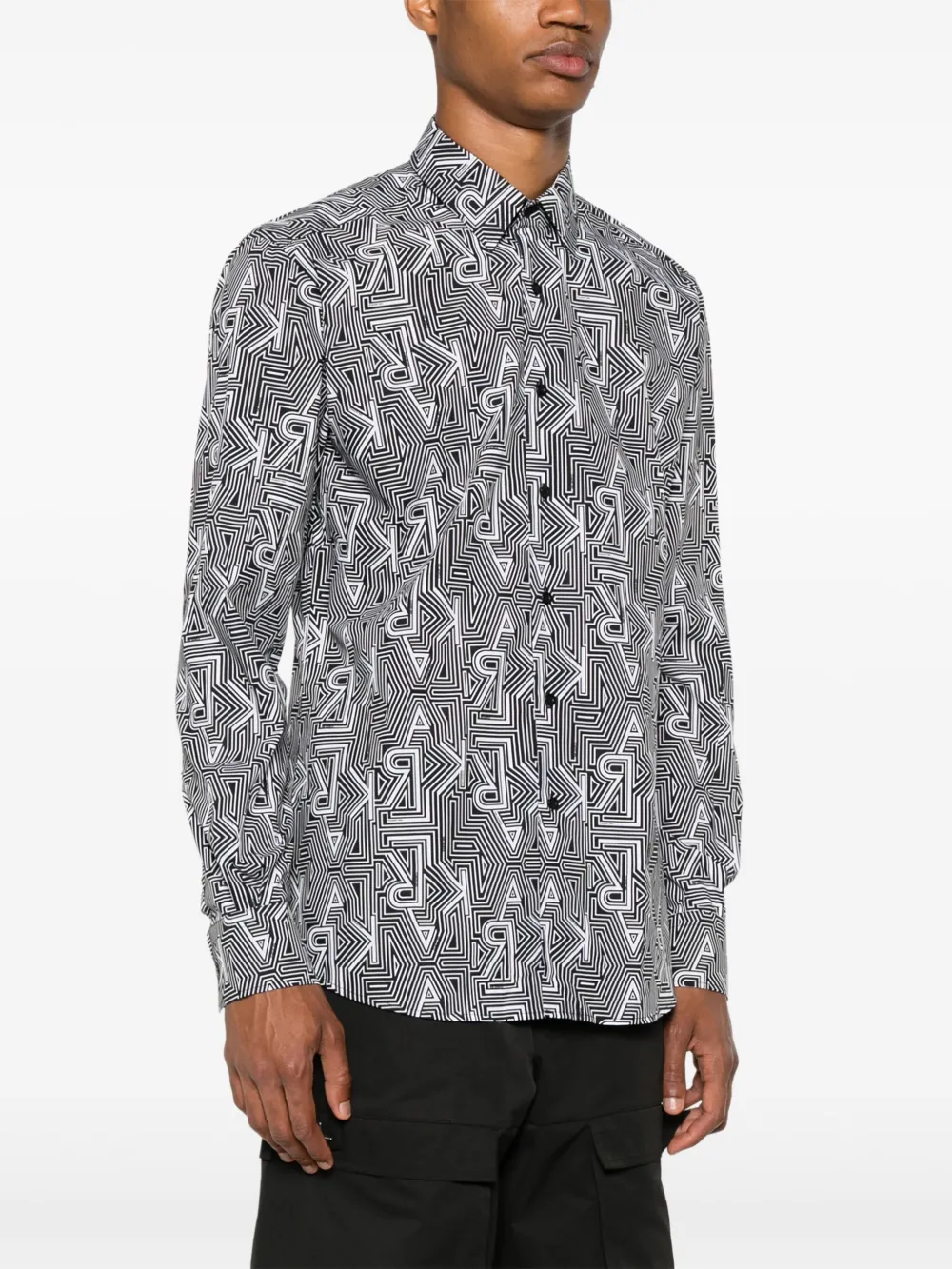 Karl Lagerfeld Overhemd met logoprint Zwart