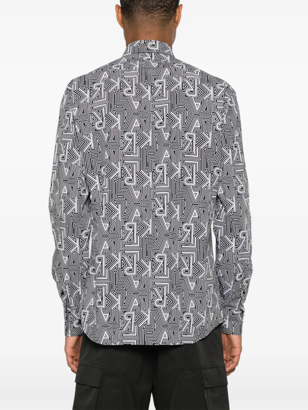 Karl Lagerfeld Overhemd met logoprint Zwart