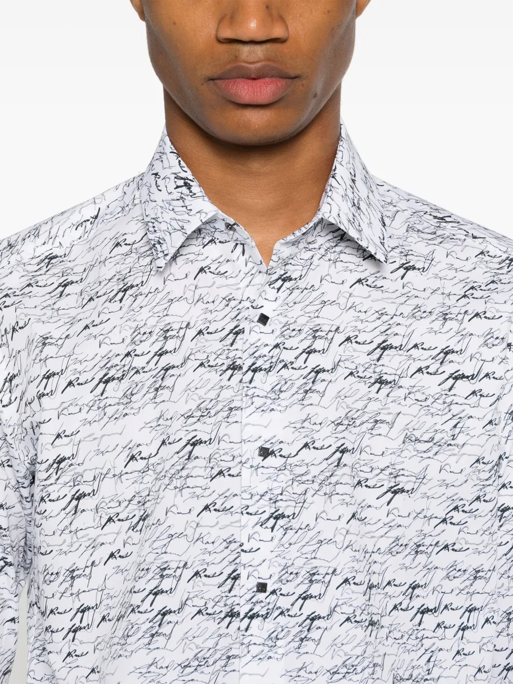 Karl Lagerfeld Overhemd met logoprint Wit