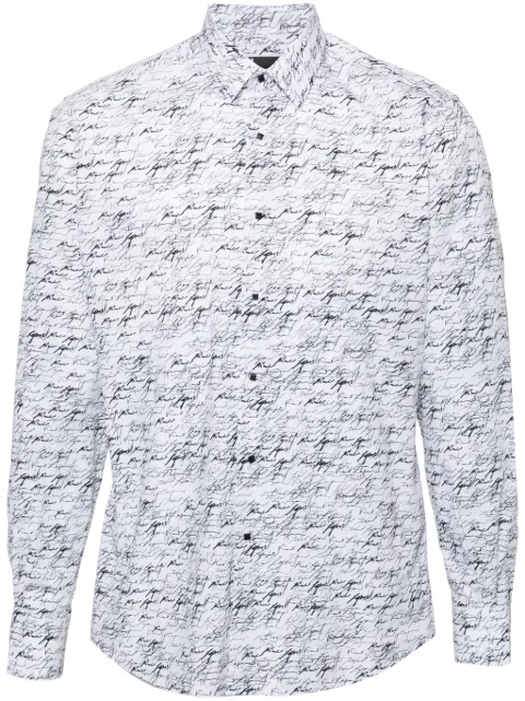 Karl Lagerfeld logo-print cotton shirt