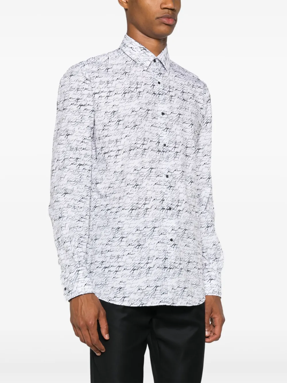 Karl Lagerfeld Overhemd met logoprint Wit