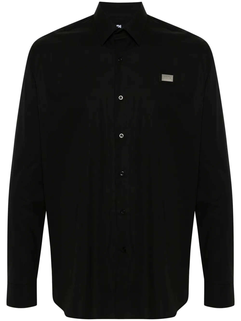 Karl Lagerfeld logo-plaque shirt | Black | Image 1
