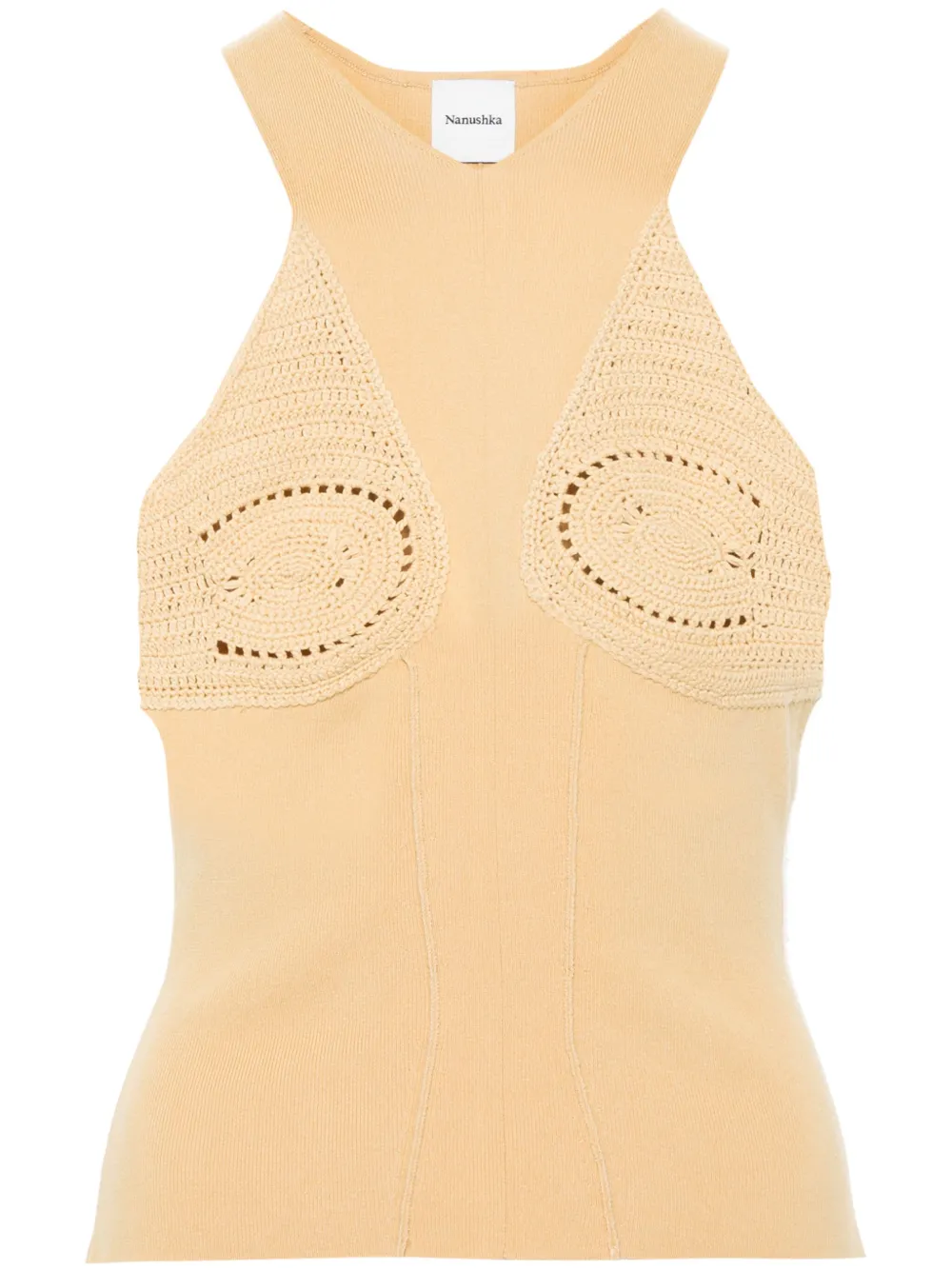 Nanushka contrast-panel sleeveless top Women