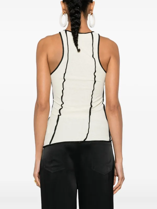 Anneke - Mesh-Jersey Tank Top - Leopard – Nanushka