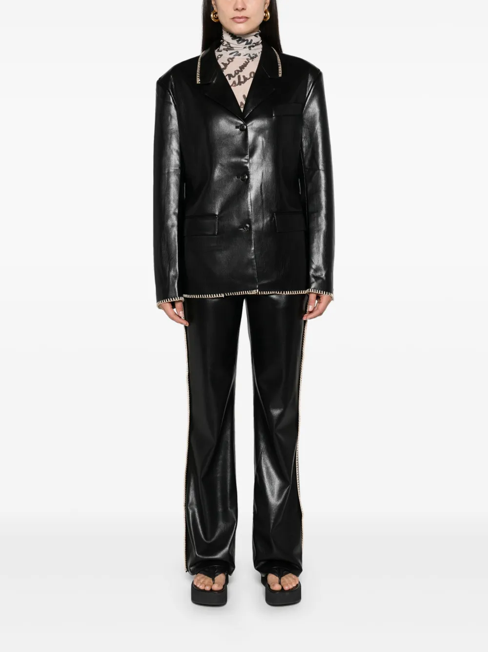 Nanushka Manola pantalon - Zwart