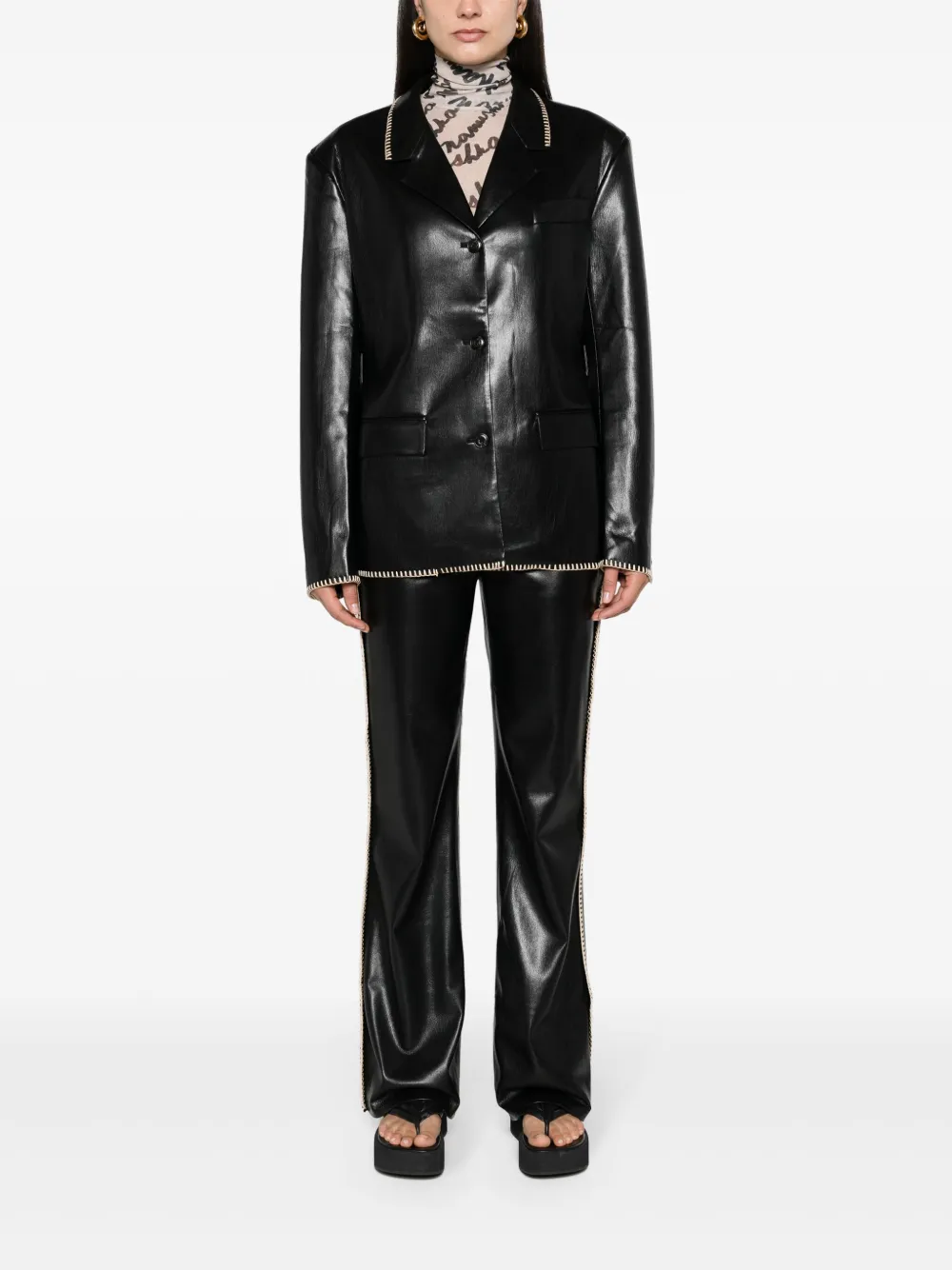 Nanushka Dionne single-breasted blazer - Zwart